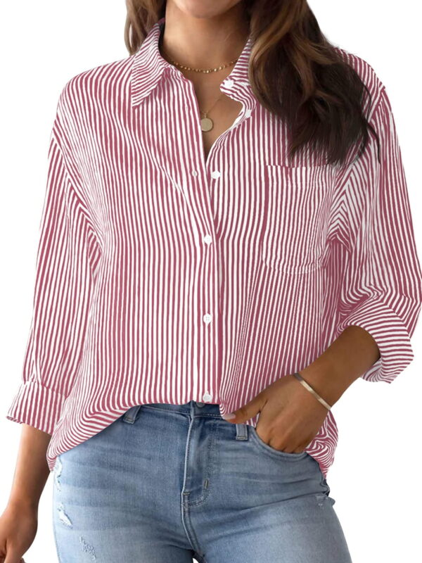 Stripe Draped Blouse