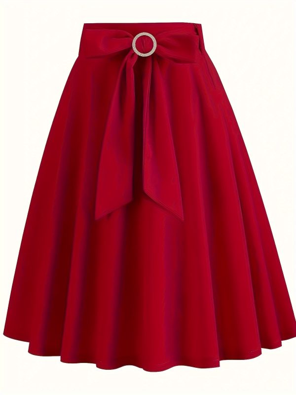 Flared Mid-Length Skirt